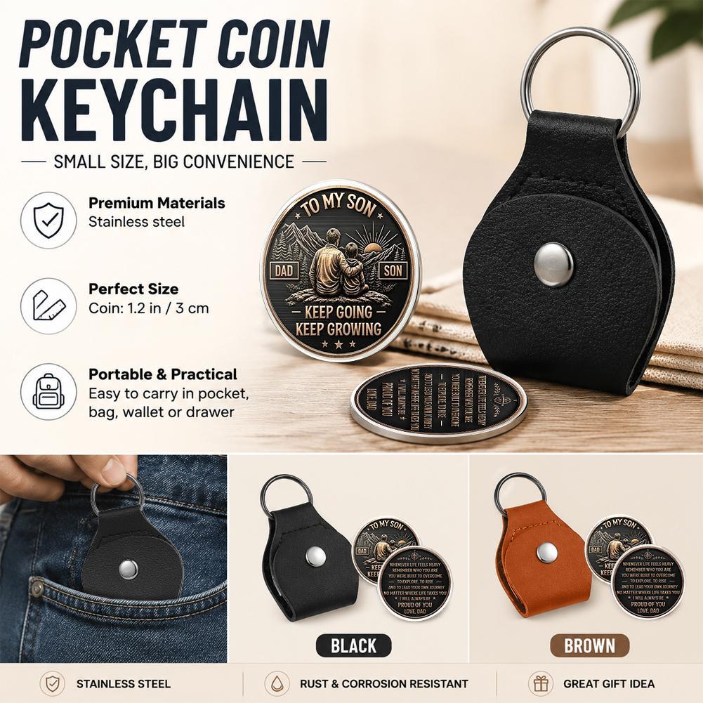 Token Coin Mechanism - ميدالية مفاتيح جلدية معدنية بتصميم 'عناق