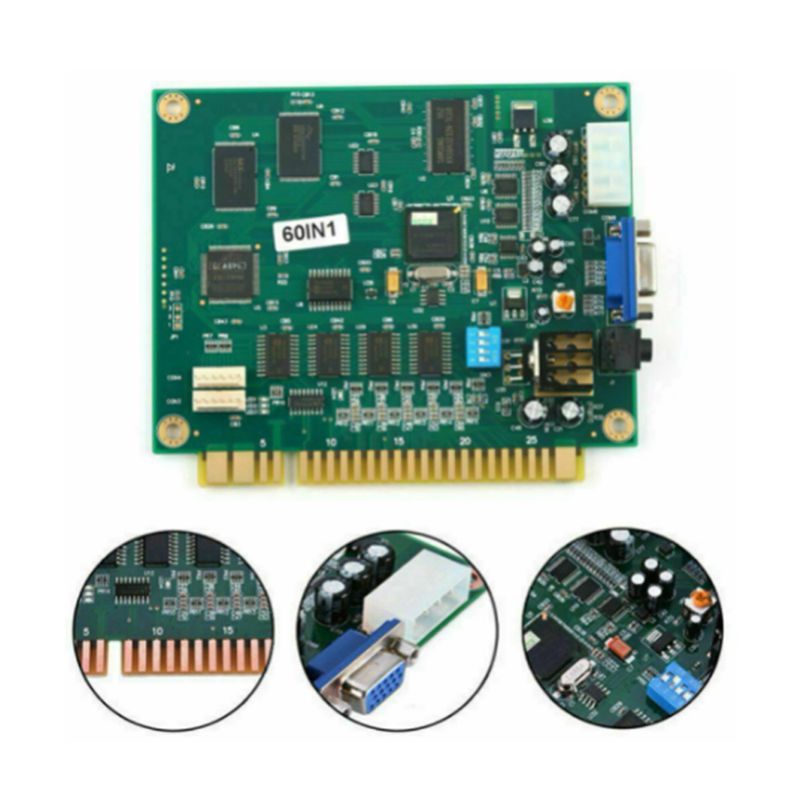لوحة ألعاب أركيد X64A-4X متعدد - مراجعة Usb Game Board Jamma وسعره