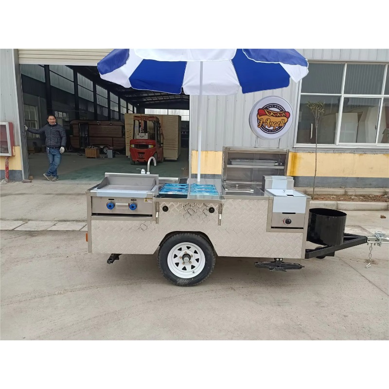 عربة طعام متنقلة مجهزة بالكامل - مراجعة Hot Dog Vending Cart وسعره