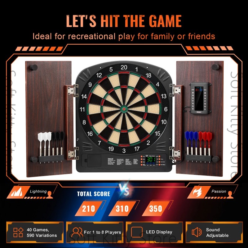 مجموعة لوحة رمي السهام مع خزان - مراجعة Electronic Dartboard Cabinet وسعره