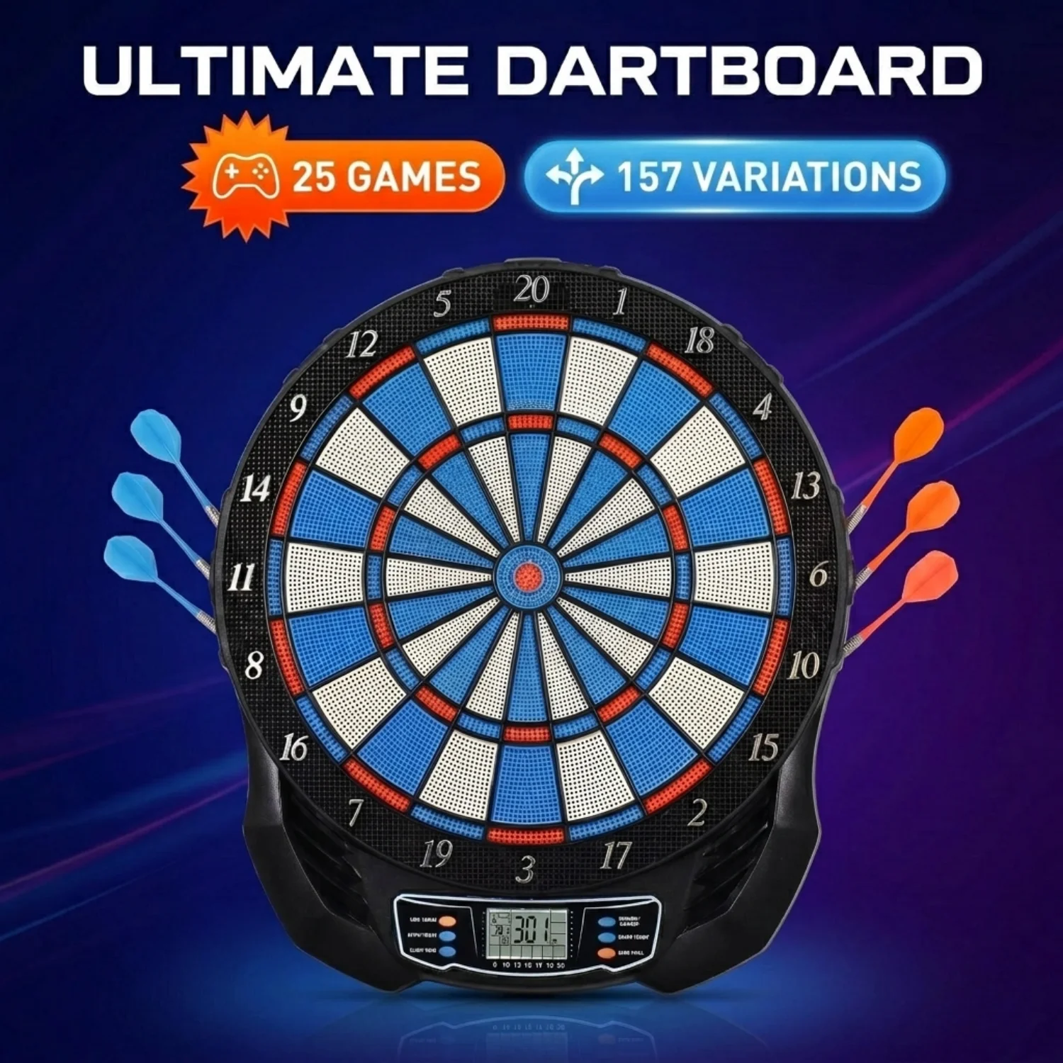 لوحة رمي السهام الإلكترونية ال - مراجعة Electronic Dartboard Cabinet وسعره